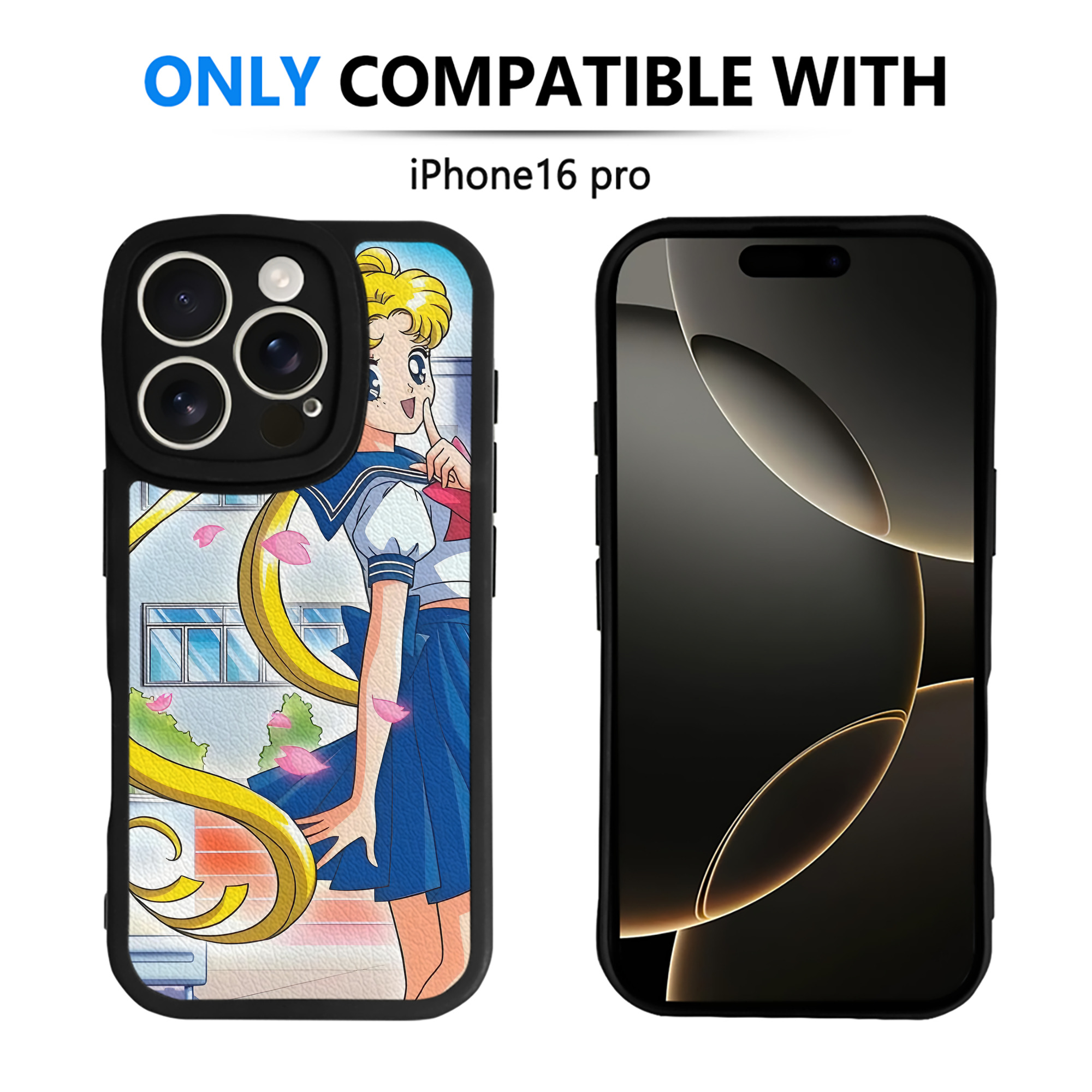（画像用） 美少女戦士セーラームーン Sailor Moon 【iPhone 16シリーズ対応】シリコンスマホケース（レザー調） 材質：シリコン